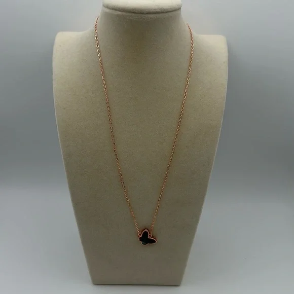 Malachite Butterfly Pendant Necklace - Picture 8 of 8